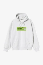 Hooded Bumper Sticker Sweatshirt Ash Heather