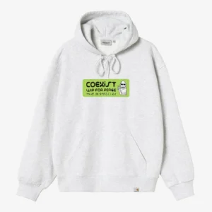 Hooded Bumper Sticker Sweatshirt Ash Heather